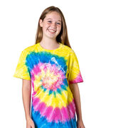Girls Lacrosse Short Sleeve T-Shirt - LAX Turtle Tie Dye