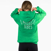 Girls Lacrosse Hooded Sweatshirt - Lacrosse Vibes (Back Design)