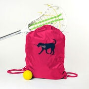 Lacrosse Drawstring Backpack LuLa The LAX Dog(Blue)
