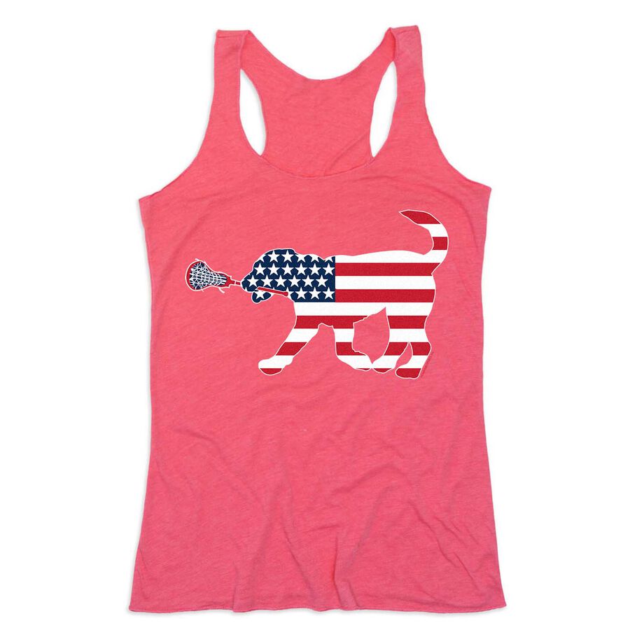 Girls Lacrosse Women's Everyday Tank Top - Patriotic LuLa The Lax Dog