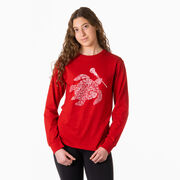 Girls Lacrosse Tshirt Long Sleeve - Lax Turtle