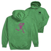 Girls Lacrosse Hooded Sweatshirt - Neon Lax Girl (Back Design)