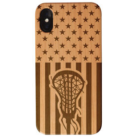 Girls Lacrosse Engraved Wood IPhone&reg; Case - USA Lacrosse