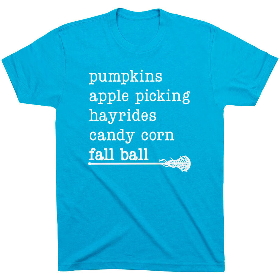 Girls Lacrosse Short Sleeve T-Shirt - Favorite Fall Things
