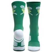 Lacrosse Woven Mid-Calf Socks - Shamrock Crossed Sticks