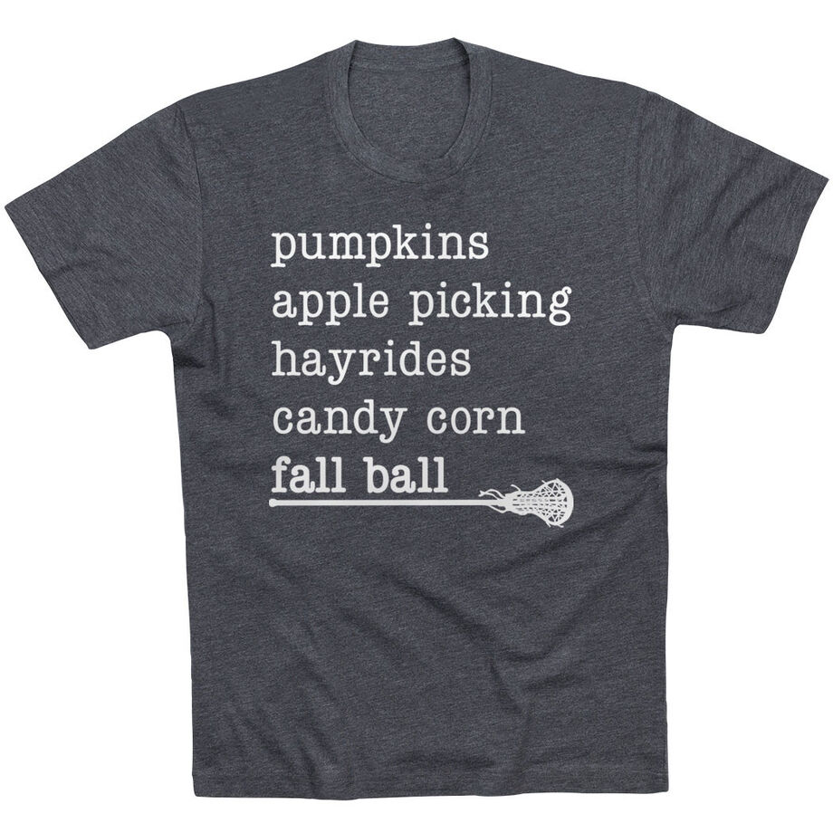 Girls Lacrosse Short Sleeve T-Shirt - Favorite Fall Things