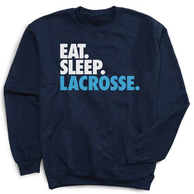 Lacrosse Crewneck Sweatshirt - Eat Sleep Lacrosse (Bold)