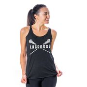 Girls Lacrosse Women's Everyday Tank Top - Lacrosse Crossed Girl Sticks