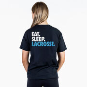 Lacrosse Short Sleeve T-Shirt - Eat. Sleep. Lacrosse. (Back Design)