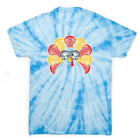 Girls Lacrosse Short Sleeve T-Shirt - Girls Lacrosse Goofy Turkey Tie Dye