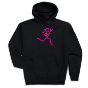 Girls Lacrosse Hooded Sweatshirt - Neon Lax Girl