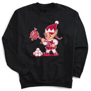 Girls Lacrosse Crewneck Sweatshirt - Top Shelf Elf