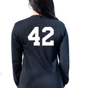 Girls Lacrosse T-Shirt Long Sleeve - Goofy Turkey Player
