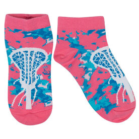 Girls Lacrosse Ankle Socks - Island Flower Lax