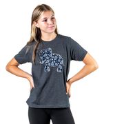 Girls Lacrosse Tshirt Short Sleeve Lax Elephant