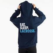 Girls Lacrosse Hooded Sweatshirt - Eat. Sleep. Lacrosse. (Back Design) 