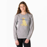 Girls Lacrosse Tshirt Long Sleeve - Chase The Lax Dog