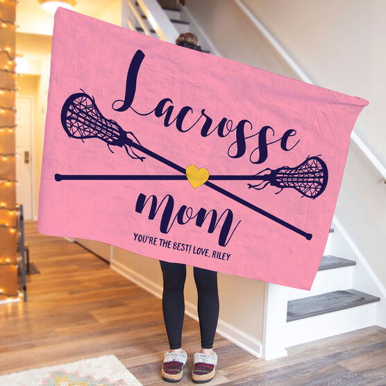 Girls Lacrosse Premium Blanket - Lacrosse Mom