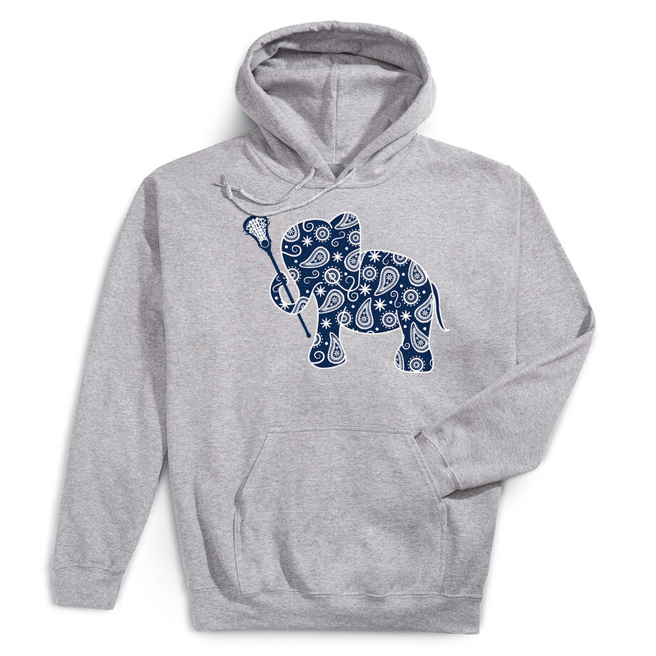 Girls Lacrosse Hooded Sweatshirt - Lax Elephant