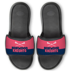 Girls Lacrosse Repwell&reg; Slide Sandals - Team Name Colorblock