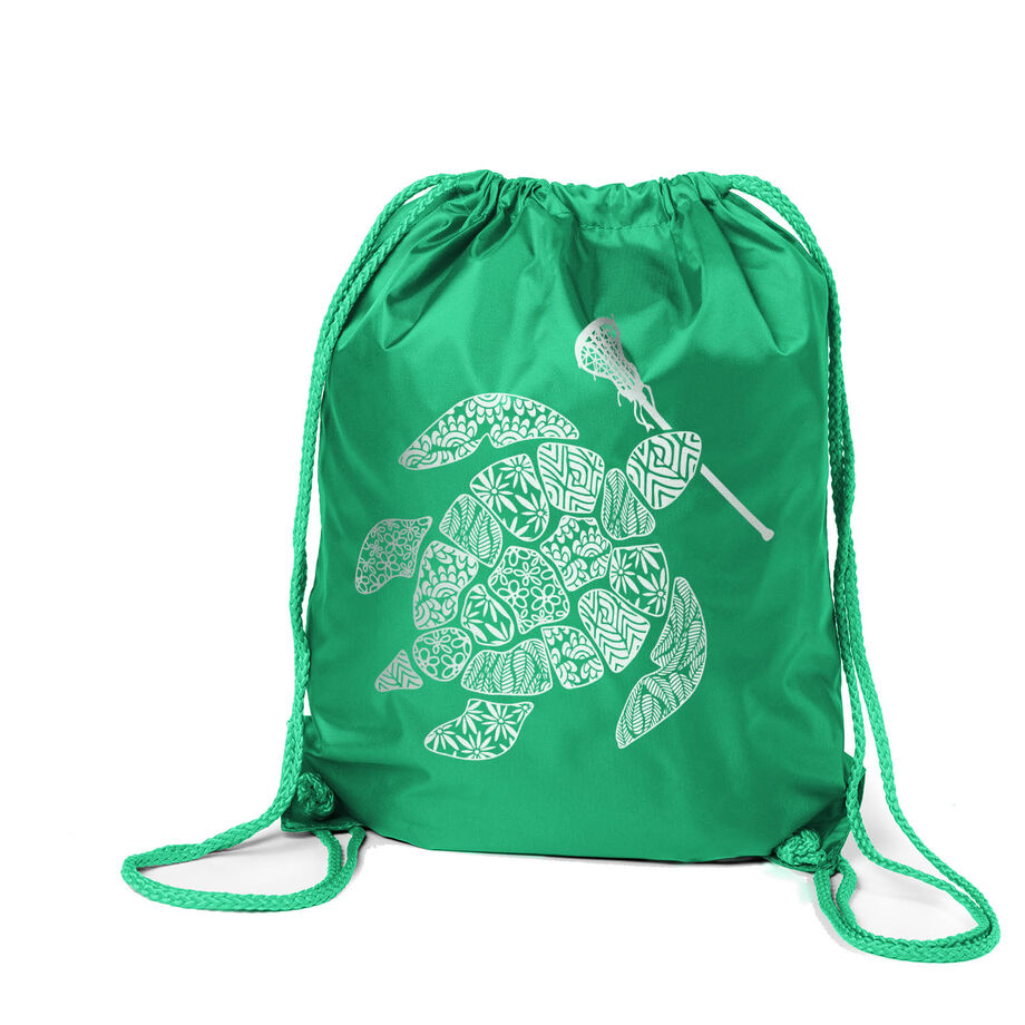 Girls Lacrosse Drawstring Backpack - Lax Turtle