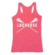 Girls Lacrosse Women's Everyday Tank Top - Lacrosse Crossed Girl Sticks