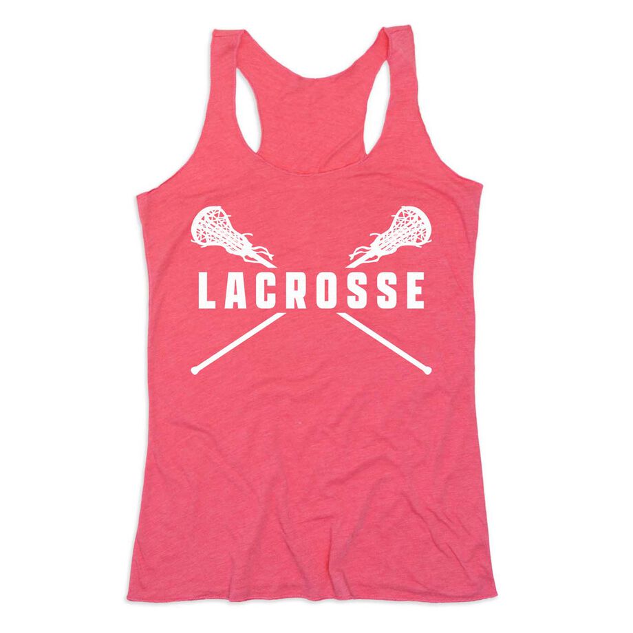 Girls Lacrosse Women's Everyday Tank Top - Lacrosse Crossed Girl Sticks