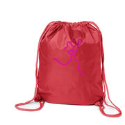 Lacrosse Drawstring Backpack Neon Lax Girl