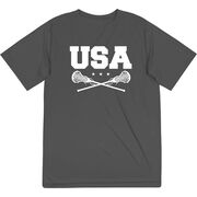 Girls Lacrosse Short Sleeve Performance Tee - USA Girls Lacrosse