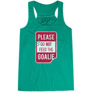 Women's Flowy Racerback Tank Top - Don’t Feed The Goalie