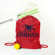 Lacrosse Drawstring Backpack Just Chillax'n