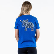 Girls Lacrosse Short Sleeve T-Shirt - Lax Elephant (Back Design)