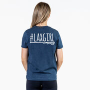 Girls Lacrosse Short Sleeve T-Shirt - #LAXGIRL (Back Design)