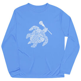 Girls Lacrosse Long Sleeve Performance Tee - Lax Turtle