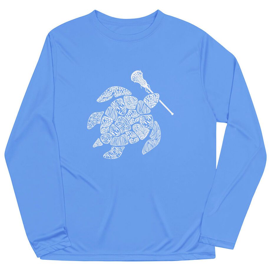 Girls Lacrosse Long Sleeve Performance Tee - Lax Turtle