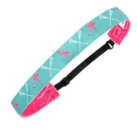 Girls Lacrosse Juliband Non-Slip Headband - Lacrosse Flamingos