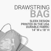 Girls Lacrosse Drawstring Backpack - Lax Turtle