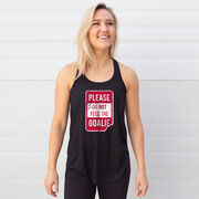 Women's Flowy Racerback Tank Top - Don’t Feed The Goalie