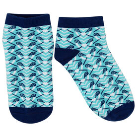 Girls Lacrosse Ankle Socks - Lax My Heart