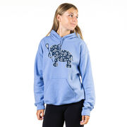 Girls Lacrosse Hooded Sweatshirt - Lax Elephant