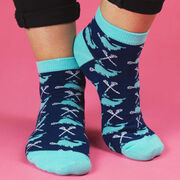 Girls Lacrosse Ankle Socks - Lax Whales