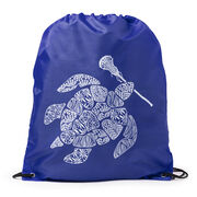 Girls Lacrosse Drawstring Backpack - Lax Turtle