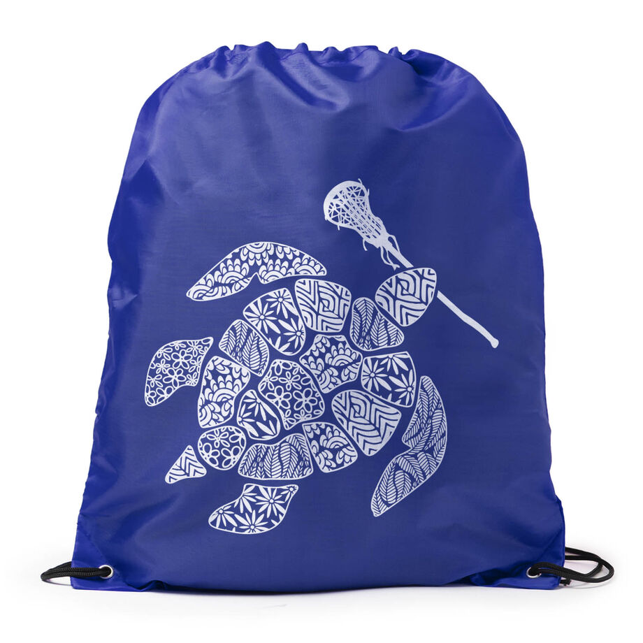 Girls Lacrosse Drawstring Backpack - Lax Turtle