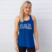 Girls Lacrosse Flowy Racerback Tank Top - #LAXGIRL