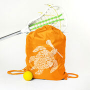 Girls Lacrosse Drawstring Backpack - Lax Turtle