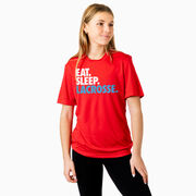 Lacrosse Short Sleeve Performance Tee - Eat. Sleep. Lacrosse.