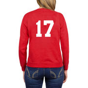 Girls Lacrosse Crewneck Sweatshirt - Goofy Turkey Player
