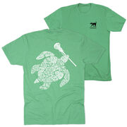 Girls Lacrosse Short Sleeve T-Shirt - Lax Turtle (Back Design)