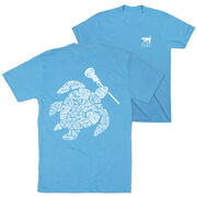 Girls Lacrosse Short Sleeve T-Shirt - Lax Turtle (Back Design)
