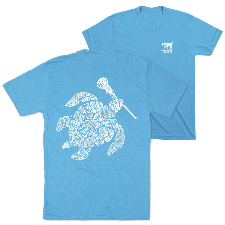 Girls Lacrosse Short Sleeve T-Shirt - Lax Turtle (Back Design)